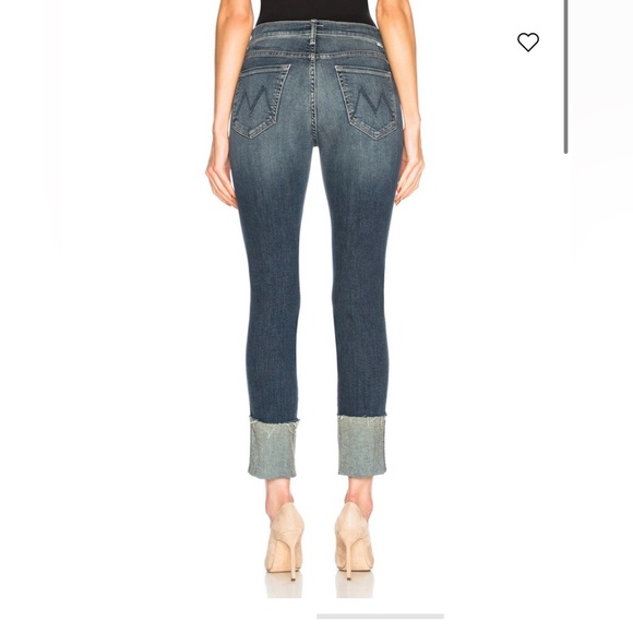 MOTHER DENIM The Ponyboy High-Rise Frayed Ankle Jeans in bake sale brawl size 28 - Picture 2 of 10